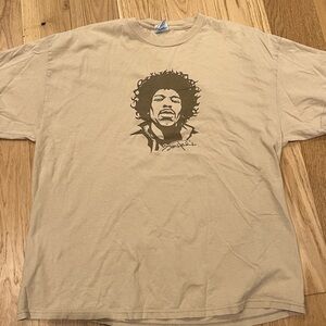 Tan Graphic Jimi Hendrix T-Shirt